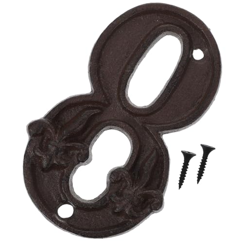 TEHAUX Vintage Türnummer aus Gusseisen Robustes Metall Adressschild mit Retro design Lesbar und Wetterfest als Hausnummer für Haustür Garten und Büro Einfache Montage und Vielseitig TEHAUX Vintage Türnummer aus Gusseisen Robustes Metall Adressschild mit Retro design Lesbar und Wetterfest als Hausnummer für Haustür Garten und Büro Einfache Montage und Vielseitig von TEHAUX