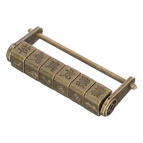 TEHAUX Vintage Zahlenschloss Chinesischem Tierkreis Gravur Antikes Vorhängeschloss mit Festem Passwort Robustes Retro Schloss für Koffer Schmuck und Holzkisten Langlebig und Praktisch TEHAUX Vintage Zahlenschloss Chinesischem Tierkreis Gravur Antikes Vorhängeschloss mit Festem Passwort Robustes Retro Schloss für Koffer Schmuck und Holzkisten Langlebig und Praktisch von TEHAUX