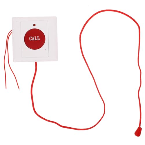 TEHAUX Wandmontierter Notfallknopf mit Zugband Seniorennotruf-Taste für Schnelle Hilfe Einfache Installation Geeignet für Zuhause und Praktisches SOS-alarmsystem für Ältere Patienten von TEHAUX