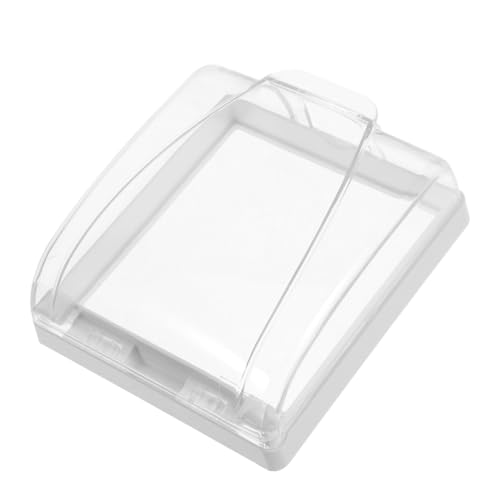 TEHAUX Wasserdichte Ausführung Steckdosenabdeckung Transparentes Schutzgehäuse für Außen Steckdosen Spritzwassergeschützt Elektrische Schutzbox für Badezimmer Küche Robust Langlebig von TEHAUX