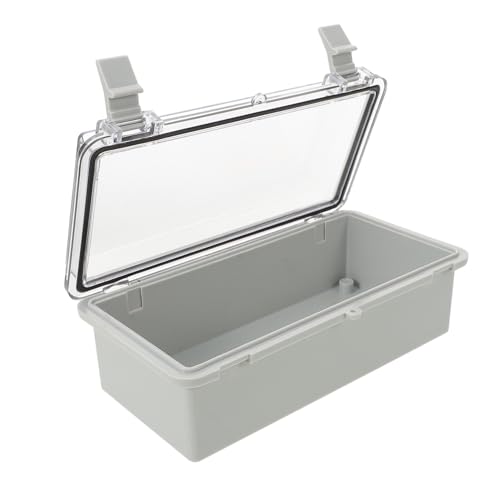TEHAUX Wasserdichte Kabel verteilerbox Kunststoff Anschlusskasten mit Transparentem PC deckel Wetterfeste Elektro Abzweigdose für Outdoor und Indoor Kompakt Leicht Einfache Montage von TEHAUX