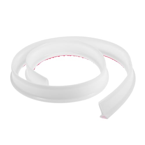 TEHAUX Wasserdichte Silikon badewannen wasserstoppleiste Flexibel Biegsam Selbstklebend Glatte Oberfläche für Dusche und Toilette zur Trocken Nassbereich trennung von TEHAUX