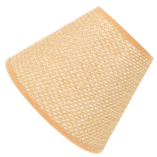 TEHAUX Woven Lamp Shade Ersatz Lampenschirm Tischlampe Dekorativ Weich Lichtschutz Robust Langlebig Gelb Verpackt von TEHAUX