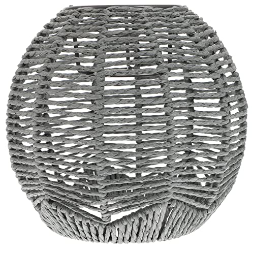 TEHAUX Woven Lampenschirm Geflochtenem Material Kleiner Runder Schirm für Deckenleuchten und Kronleuchter für Wohnzimmer Restaurants und Hotels Sorgt für Sanftes Licht und Ansprechende von TEHAUX