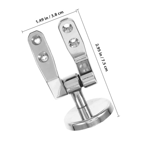TEHAUX Zinklegierung Toilettensitz Scharnier Set Ersatz Wc Sitz Absenkautomatik Soft Close Toilettendeckel Befestigung mit Schrauben für Badezimmer von TEHAUX
