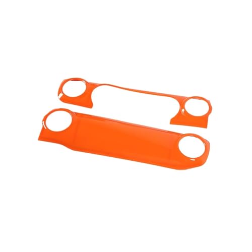 TEHDFG Aufkleber for die Dekoration der Armaturenbrett-Mittelkonsole, kompatibel mit Jeep Wrangler JL Gladiator JT 2018–2023, Auto-Innenausstattung(Orange) von TEHDFG