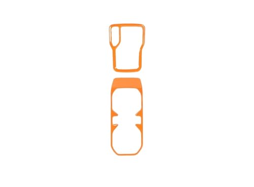 TEHDFG Aufkleber for die Mittelkonsole, Schalthebel-Getränkehalter, Dekorationsabdeckung, kompatibel mit Jeep Wrangler JL Gladiator JT 2018–2024, Auto-Innenausstattung(Orange) von TEHDFG