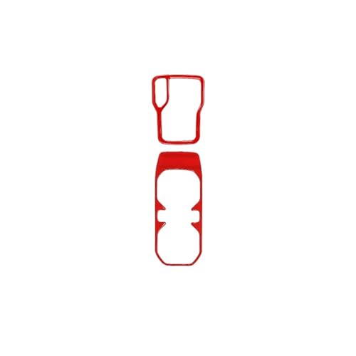 TEHDFG Aufkleber for die Mittelkonsole, Schalthebel-Getränkehalter, Dekorationsabdeckung, kompatibel mit Jeep Wrangler JL Gladiator JT 2018–2024, Auto-Innenausstattung(Red) von TEHDFG