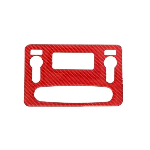 TEHDFG Kompatibel mit Hummer H2 2003–2007, Aufkleber for das Schaltfeld der hinteren Klimaanlage im Auto aus weicher Kohlefaser, Zubehör for Schutz des Fahrzeuginnenraums(Red) von TEHDFG