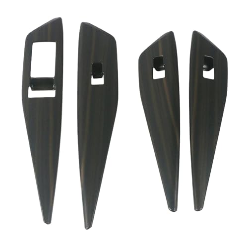 TEHDFG Kompatibel mit ID.4 ID4 2021 2022 2023 Autotür Armlehne Fenster Glas Lift Schalter Taste Zierrahmen Dekorieren Abdeckung Aufkleber(Wood Grain Color) von TEHDFG