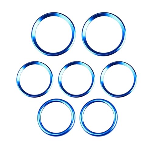 TEHDFG Kompatibel mit Mercedes AB CLA GLA GLB 2020 2021 2022 Auto-Klimaanlage AC-Steckdose Turbo-Entlüftungsringverkleidung Rot Blau Farbe Refit-Aufkleber(Blue Color) von TEHDFG