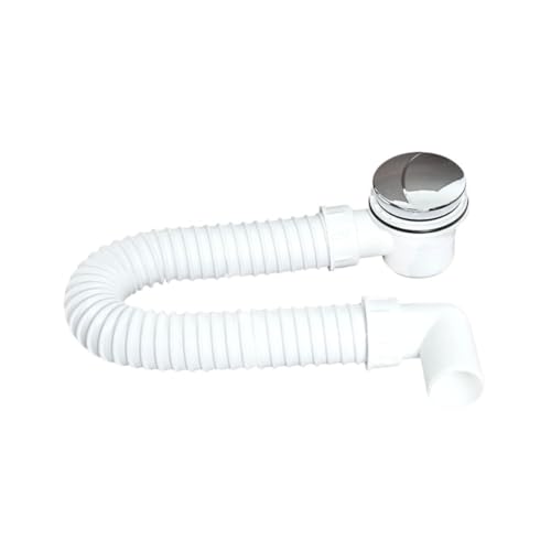 TEHNOEXPORT Flexibler Duschwannen Siphon + 32/40/50mm Wandadapter I Abflussrohr I Geruchverschluss für Duschwannen I Ablaufgarnitur I 100% Wasserdicht (Flexibler Siphon für Duschwannen 90 LUX) S00097 von TEHNOEXPORT