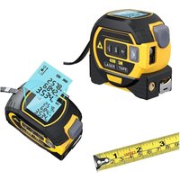3-in-1 Infrarot-Laser-Entfernungsmesser, neues Laser-Entfernungsmesser-Werkzeug mit LCD-Bildschirm, vertikalem Fadenkreuz und Laser-Entfernungsmesser von TEHTUY