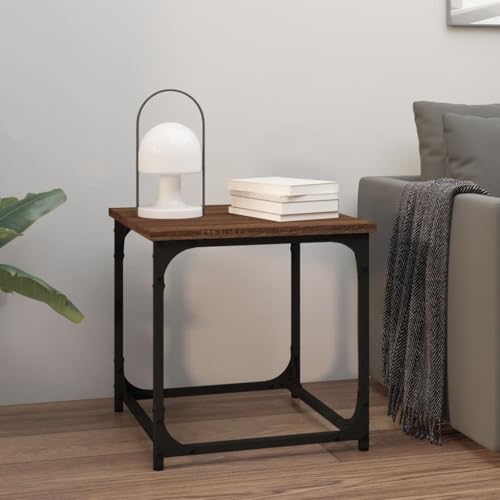 TEHTX7 Beistelltisch für Wohnzimmer Home Office Braun Eichen-Optik 40x40x40 cm Holzwerkstoff von TEHTX7