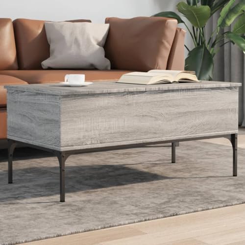 TEHTX7 Couchtisch, Wohnzimmertisch für Wohnzimmer Home Office Grau Sonoma 100x50x45 cm Holzwerkstoff und Metall TEHTX7 Couchtisch, Wohnzimmertisch für Wohnzimmer Home Office Grau Sonoma 100x50x45 cm Holzwerkstoff und Metall von TEHTX7