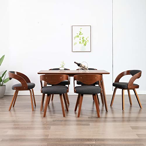 TEHTX7 Esszimmerstühle Küchenstuhl Moderne Stühle für Küche und Esszimmer 6 STK. Dunkelgrau Bugholz und Stoff TEHTX7 Esszimmerstühle Küchenstuhl Moderne Stühle für Küche und Esszimmer 6 STK. Dunkelgrau Bugholz und Stoff von TEHTX7