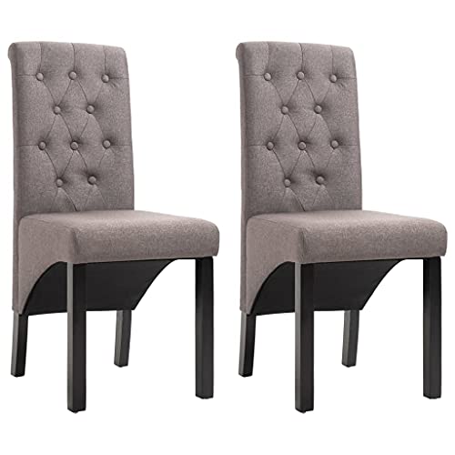 TEHTX7 Esszimmerstühle Küchenstuhl Stühle für Küche und Esszimmer 2 Stück Taupe Stoff von TEHTX7