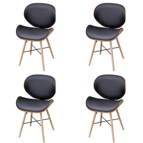 TEHTX7 Esszimmerstühle Küchenstuhl Stühle für Küche und Esszimmer 4 STK. Kunstleder und Bugholz von TEHTX7