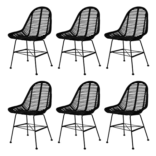 TEHTX7 Esszimmerstühle Küchenstuhl Stühle für Küche und Esszimmer 6 STK. Schwarz Natur Rattan TEHTX7 Esszimmerstühle Küchenstuhl Stühle für Küche und Esszimmer 6 STK. Schwarz Natur Rattan von TEHTX7