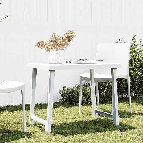 TEHTX7 Gartentisch Garten Terrasse Tisch Balkontisch Terrassentisch Freien Esstisch Weiß 79x56x64 cm PP Holzoptik TEHTX7 Gartentisch Garten Terrasse Tisch Balkontisch Terrassentisch Freien Esstisch Weiß 79x56x64 cm PP Holzoptik von TEHTX7