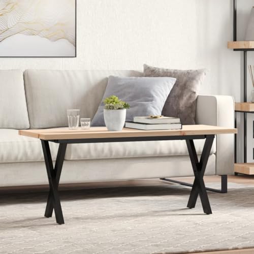 TEHTX7 X-Gestell 110x40x45,5 cm Massivholz Kiefer Gusseisen von TEHTX7