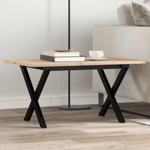 TEHTX7 X-Gestell 80x50x40cm Massivholz Kiefer und Gusseisen von TEHTX7