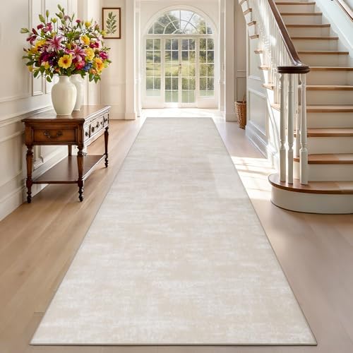 TEHWDAIYOU Teppich Läufer Flur Lang rutschfest Küchenteppich 70 x 280 cm Beige Waschbar Langer Teppich Läufer Flurläufer Korridor Teppichläufer von TEHWDAIYOU