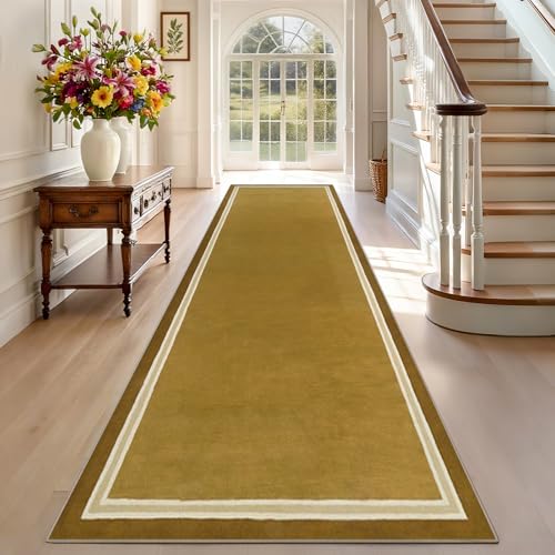 TEHWDAIYOU Teppich Läufer Flur Lang rutschfest Küchenteppich 70 x 280 cm Braun Waschbar Langer Teppich Läufer Flurläufer Korridor Teppichläufer von TEHWDAIYOU