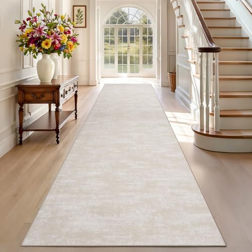 TEHWDAIYOU Teppich Läufer Flur rutschfest Küchenteppich Waschbar Flurläufer Teppichläufer Fußmatte Lang Korridor 90 x 350 cm Beige Teppiche Läufer für Küche, Wohnzimmer, Schlafzimmer TEHWDAIYOU Teppich Läufer Flur rutschfest Küchenteppich Waschbar Flurläufer Teppichläufer Fußmatte Lang Korridor 90 x 350 cm Beige Teppiche Läufer für Küche, Wohnzimmer, Schlafzimmer von TEHWDAIYOU