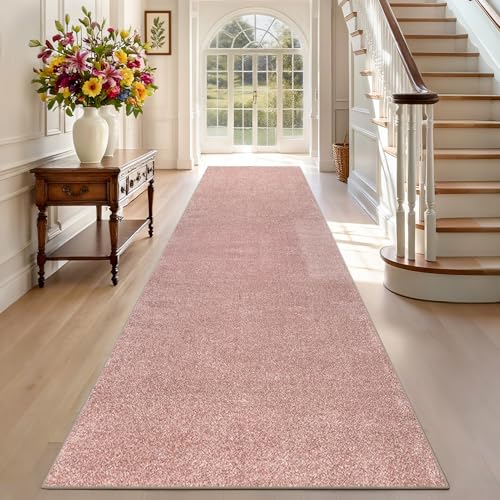 Teppich Läufer Flur Lang, Waschbar Flur Läufer Teppich, Teppichläufer Flur rutschfest Küchenteppich, Flurläufer Lang Korridor Teppich Läufer für Eingang, Küche, Waschküche 120 x 450 cm Rosa Teppich Läufer Flur Lang, Waschbar Flur Läufer Teppich, Teppichläufer Flur rutschfest Küchenteppich, Flurläufer Lang Korridor Teppich Läufer für Eingang, Küche, Waschküche 120 x 450 cm Rosa von TEHWDAIYOU