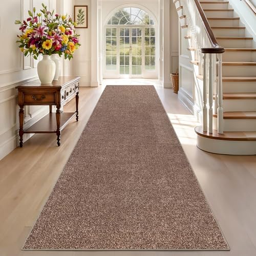 Teppich Läufer Flur Lang, Waschbar Flur Läufer Teppich, Teppichläufer Flur rutschfest Küchenteppich, Flurläufer Lang Korridor Teppich Läufer für Eingang, Küche, Waschküche 80 x 120 cm Braun Teppich Läufer Flur Lang, Waschbar Flur Läufer Teppich, Teppichläufer Flur rutschfest Küchenteppich, Flurläufer Lang Korridor Teppich Läufer für Eingang, Küche, Waschküche 80 x 120 cm Braun von TEHWDAIYOU