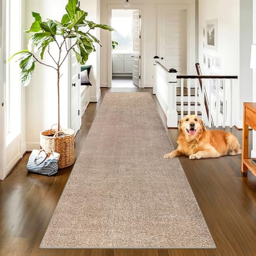Teppich Läufer Flur Teppichläufer Küchenläufer Küche Teppiche rutschfest Flurläufer Waschbar Teppiche Korridor für Eingang Flur Küche Waschküche 40 x 100 cm Braun von TEHWDAIYOU
