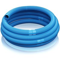 Wiltec Poolschlauch 12 m ⌀38 mm, Schwimmbadschlauch mit Muffen, Pumpenschlauch für Schwimmbecken, Saugschlauch, Solarschlauch - blau von TEICHTIP