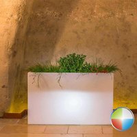 Tekcnoplast - Blumenkübel rechteckig aus Harz 80x35 cm mod. Flowerpot mit multicolor led mit Solarbatterie von TEKCNOPLAST