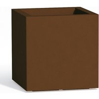 Tekcnoplast - Harz-Blumentopf eckig h 40 mod. Cube 40x40 cm Braun von TEKCNOPLAST