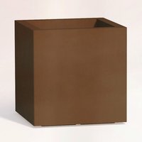 Harz-Blumentopf eckig h 40 mod. Cube 40x40 cm Bronze von TEKCNOPLAST