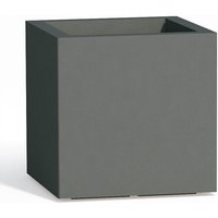 Tekcnoplast - Harz-Blumentopf eckig h 40 mod. Cube 40x40 cm Grau von TEKCNOPLAST