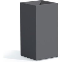 Tekcnoplast - Harz-Blumentopf h 80 mod. Cube Top 40x40 Grau von TEKCNOPLAST