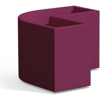 Blumenkübel aus Harz 80x80x35 cm h 50 mod. Eckig Flowerpot Violett von TEKCNOPLAST