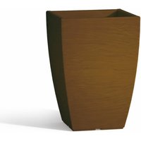 Idralite - Harz-Blumentopf mit Untersatz mod. Aloe eckig 27x27cm h 40 Braun von IDRALITE
