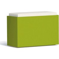 Tekcnoplast - Sitzbank rechteckig aus Harz mod. Roomy 80x35 cm grün von TEKCNOPLAST