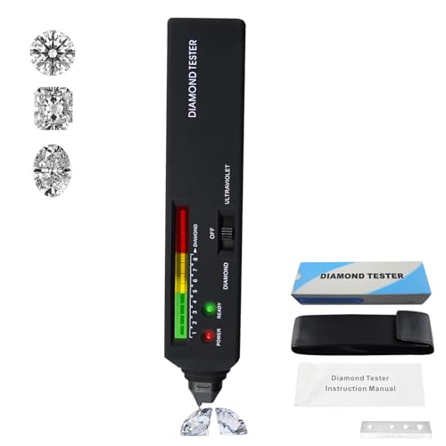 Diamanttester Stift, Diamanttester mit Ultraviolett (UV) Licht Hohe Genauigkeit Schmuck Diamanttester Professioneller Diamanttester Stift für Schmuck mit hoher Genauigkeit. von TEKCOPLUS