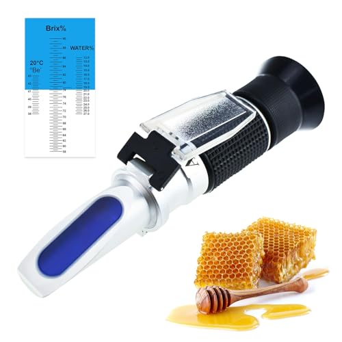 TEKCOPLUS Messgerät zur Bestimmung des Brechungsindex von flüssigen oder festen, transparenten Stoffen durch Refraktometrie. Verdreifachte-Größe 58-90% Brix von TEKCOPLUS