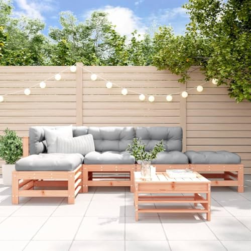 Furniture Home Tools 6-teiliges Garten-Lounge-Set Massivholz Douglas von TEKEET