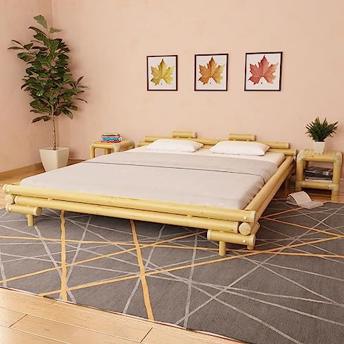 TEKEET Furniture Home Tools Bettrahmen, Bambus, 180 x 200 cm, Super-Kingsize-Bett von TEKEET