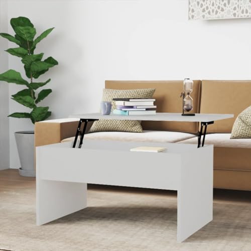 TEKEET Furniture Home Tools Couchtisch, Holz, 80 x 50,5 x 41,5 cm, Weiß von TEKEET