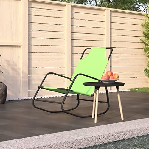 TEKEET Furniture Home Tools Schaukel-Sonnenliege, grüner Stahl und Textilene von TEKEET