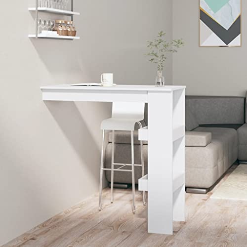 TEKEET Furniture Home Tools Wand-Bartisch, Hochglanz, Weiß, 102 x 45 x 103,5 cm, Holzwerkstoff von TEKEET