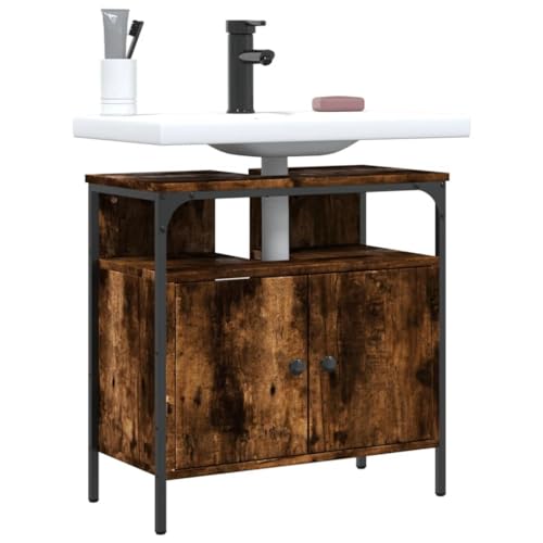 TEKEET Furniture Home Tools Waschbeckenunterschrank, Raucheiche, 60 x 30 x 60 cm, Holzwerkstoff von TEKEET