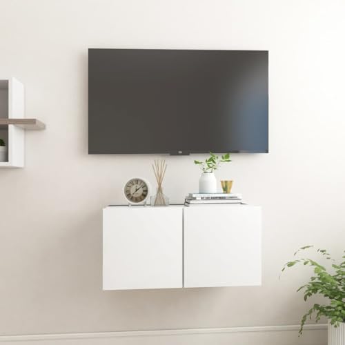 TEKEET Hängender TV-Schrank Weiß 60x30x30cm Möbel von TEKEET
